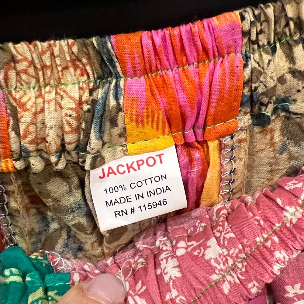 Jack by BB Dakota Multicolor Patchwork Drawstring… - image 5